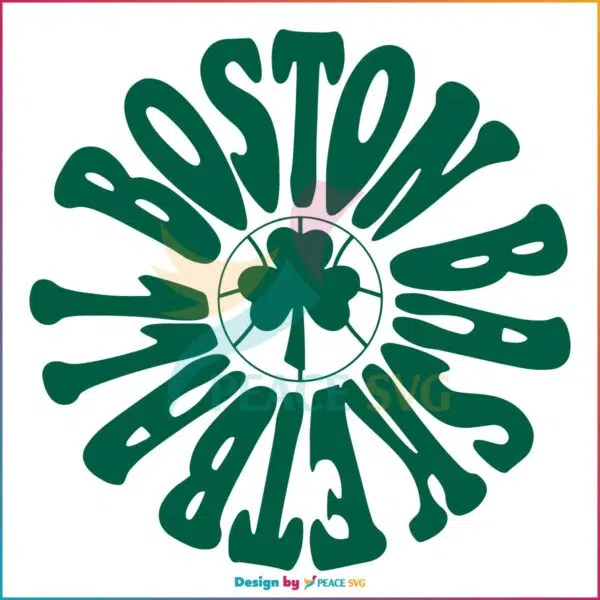 Retro Boston Celtics Basketball Style SVG