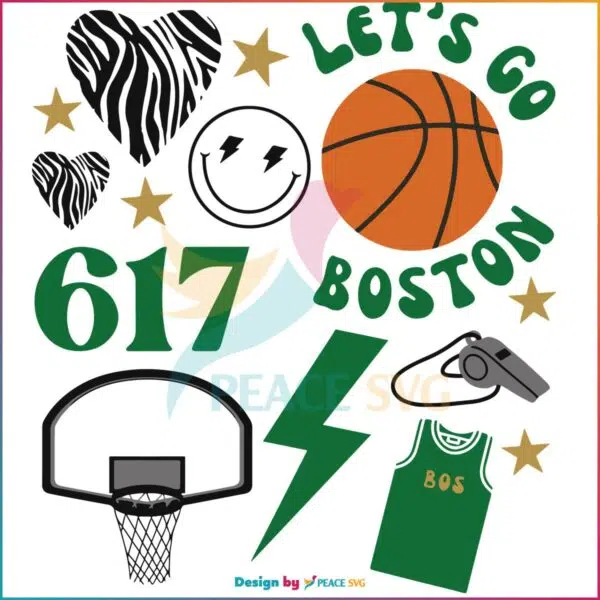 Boston Basketball Boston Celtics SVG