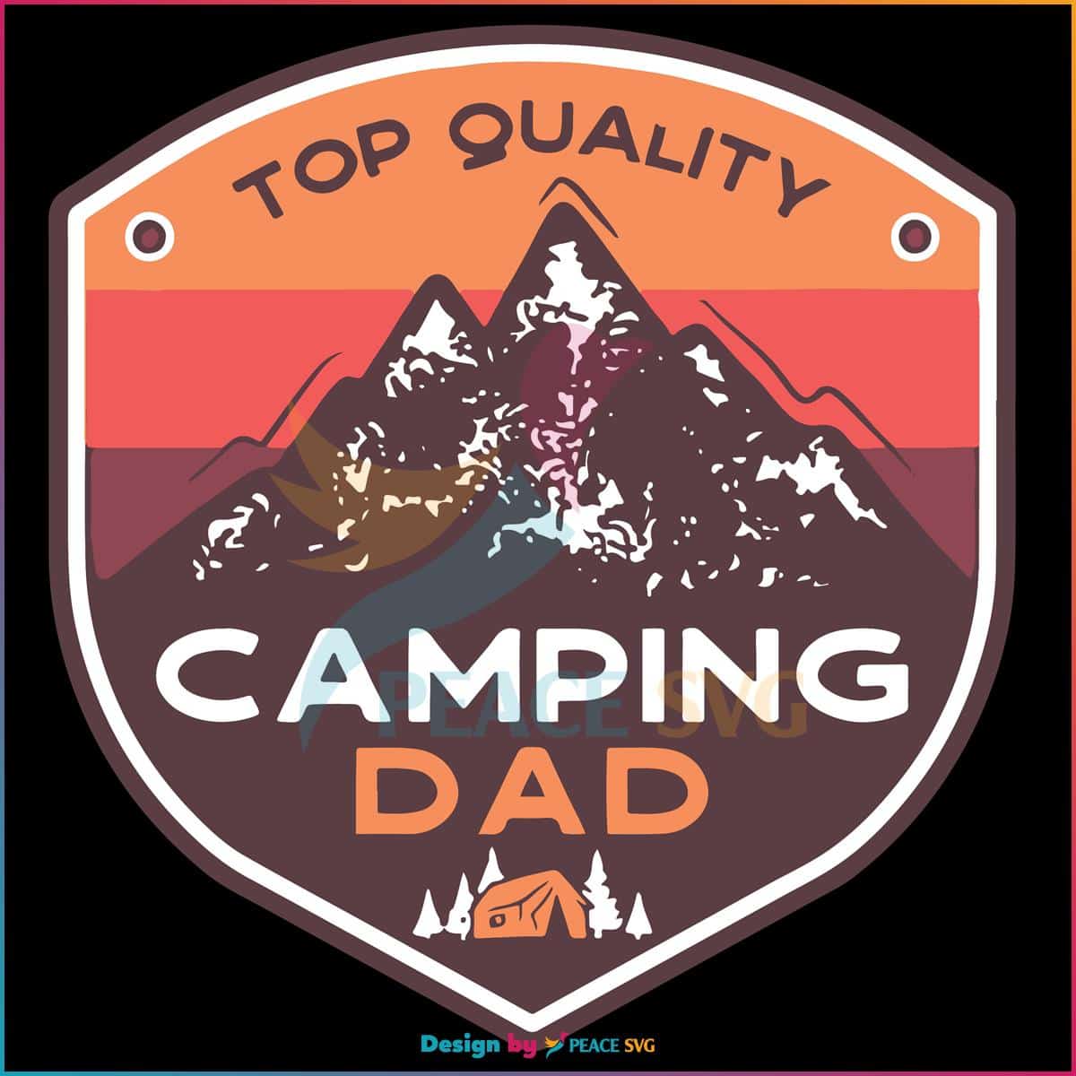 Vintage Retro Top Dad Camping Groovy SVG