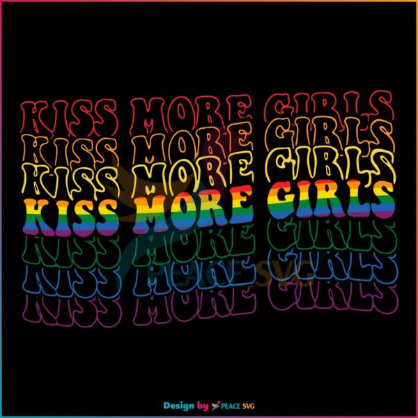 LGBTQ Kiss More Girls Lesbian Pride SVG
