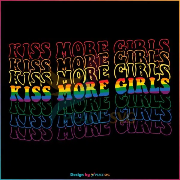 LGBTQ Kiss More Girls Lesbian Pride SVG