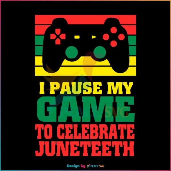 Vintage Juneteenth African American Funny Gamer Quote SVG