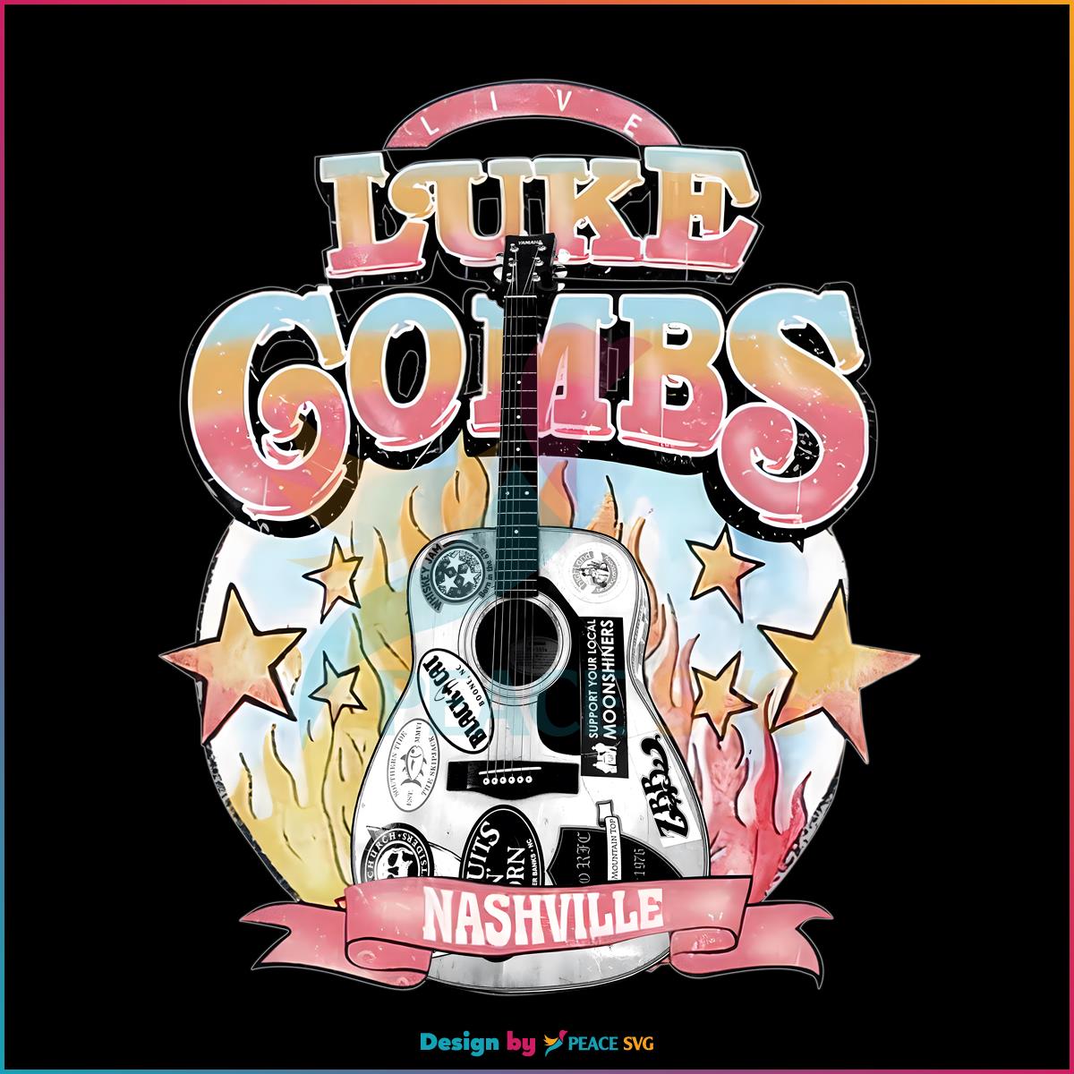 luke-combs-guitar-luke-combs-concert-png-silhouette-files