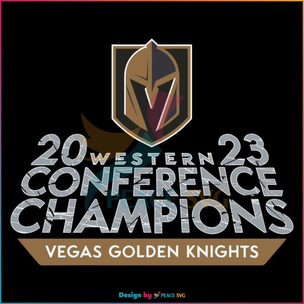 Vegas Golden Knights 2023 Western Conference Champions SVG
