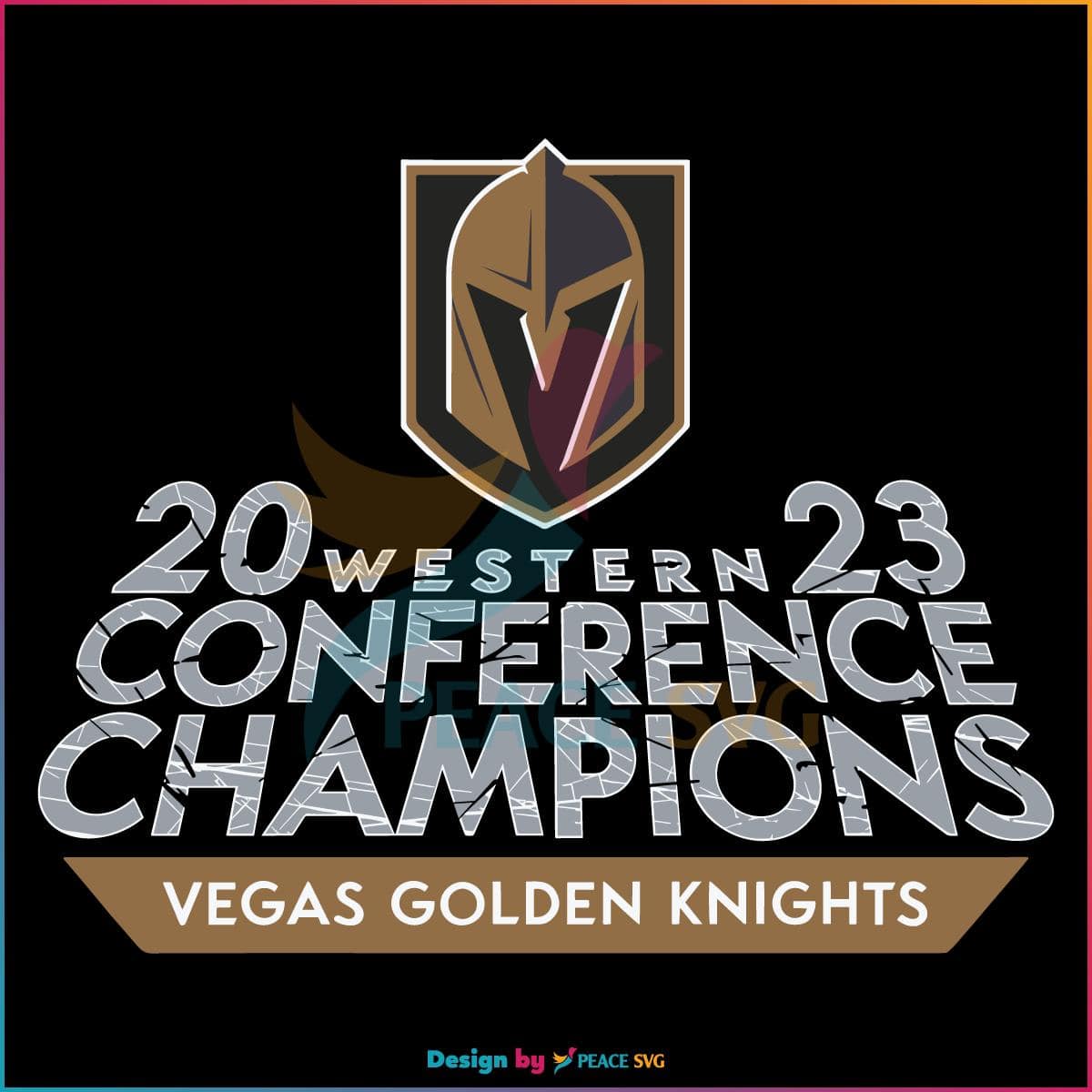 Vegas Golden Knights 2023 Western Conference Champions SVG » PeaceSVG