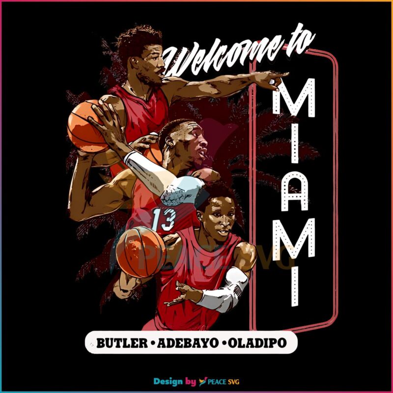 Jimmy Butler Bam Adebayo And Vic Oladipo Welcome To Miami Heat PNG