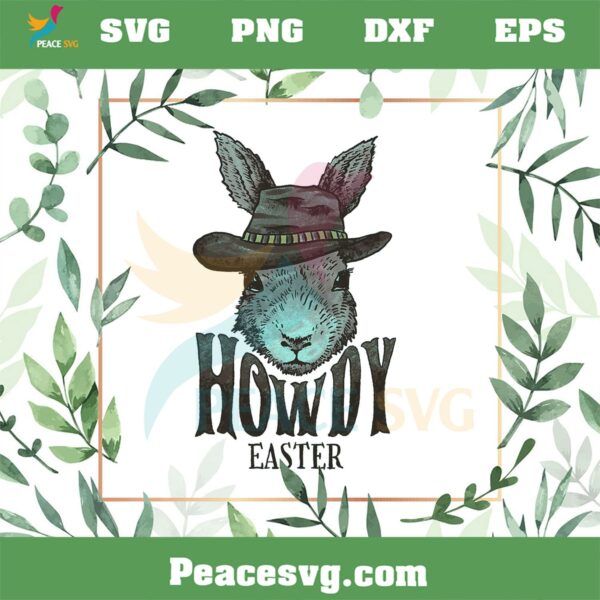 Howdy Easter Bunny Cowboys PNG Sublimation Designs