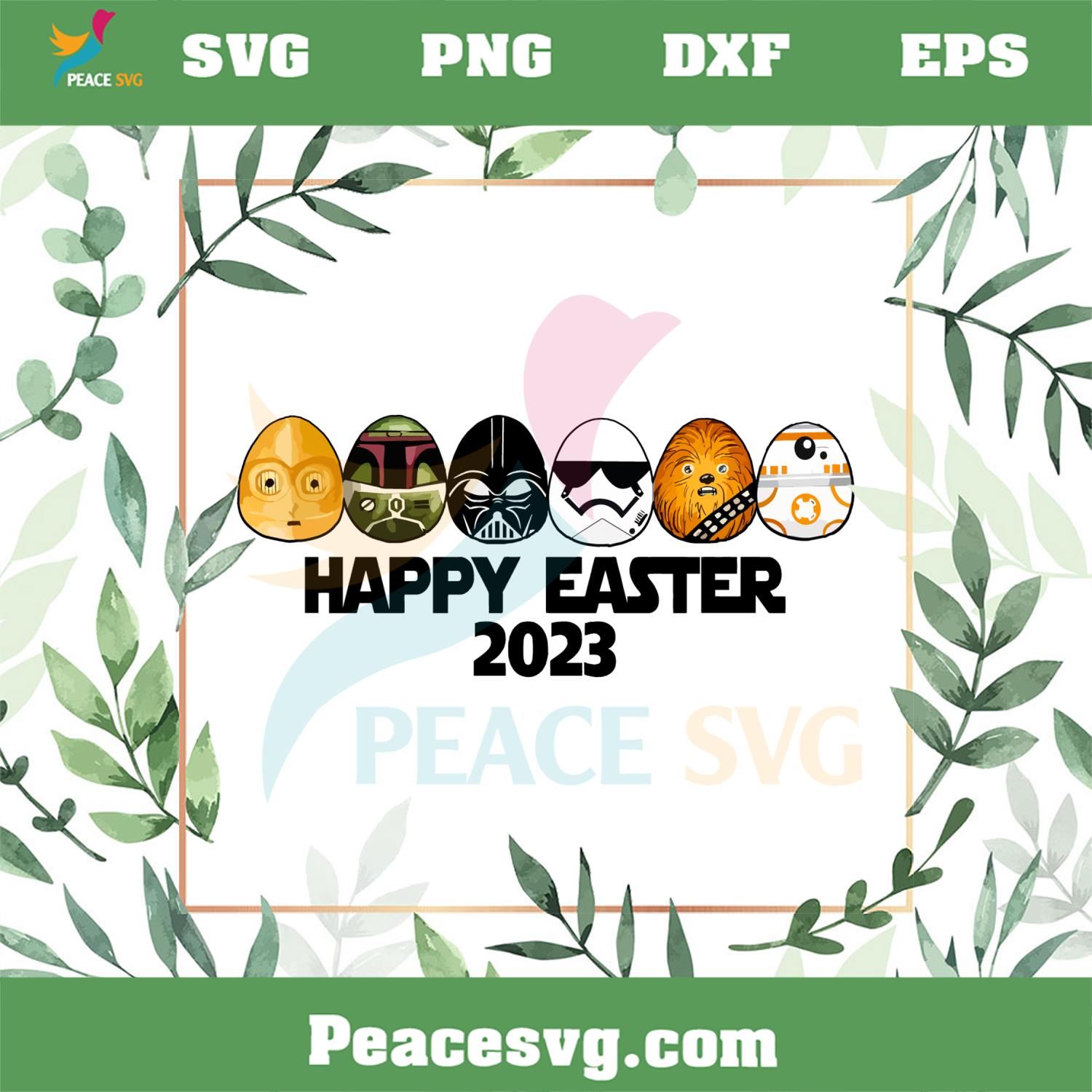 Star Wars Happy Easter 2023 Star Wars Easter Eggs SVG Cutting Files
