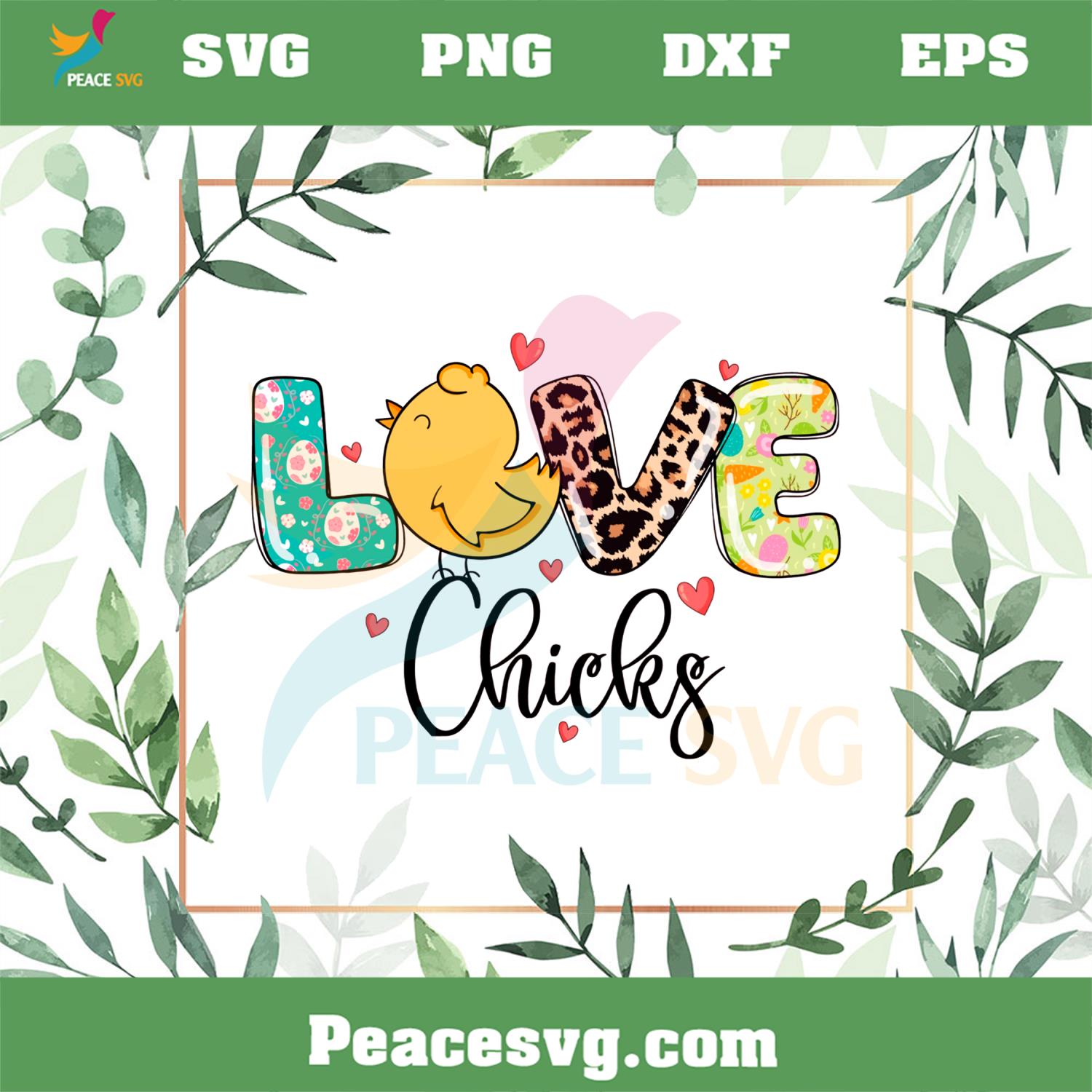 Love Chicks Funny Easter Love Chicks PNG Sublimation Designs