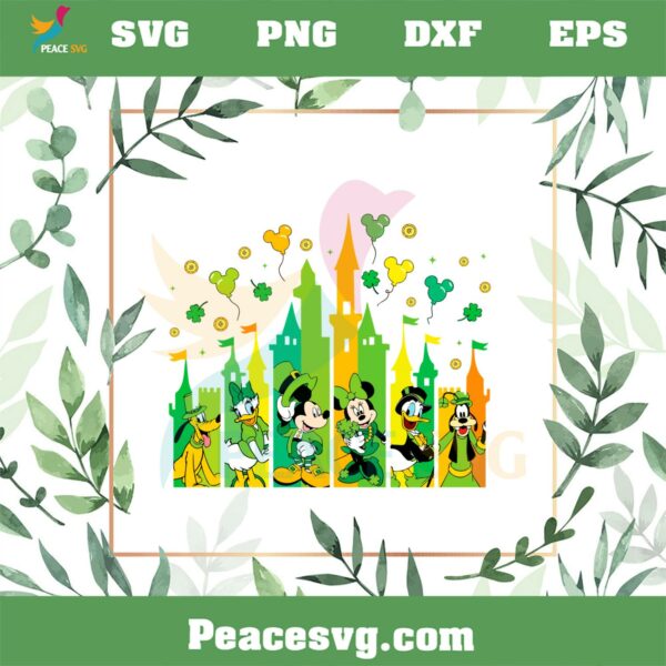 Disney Mickey And Friend St Patrick’s Day Disney Castle Svg Cutting Files