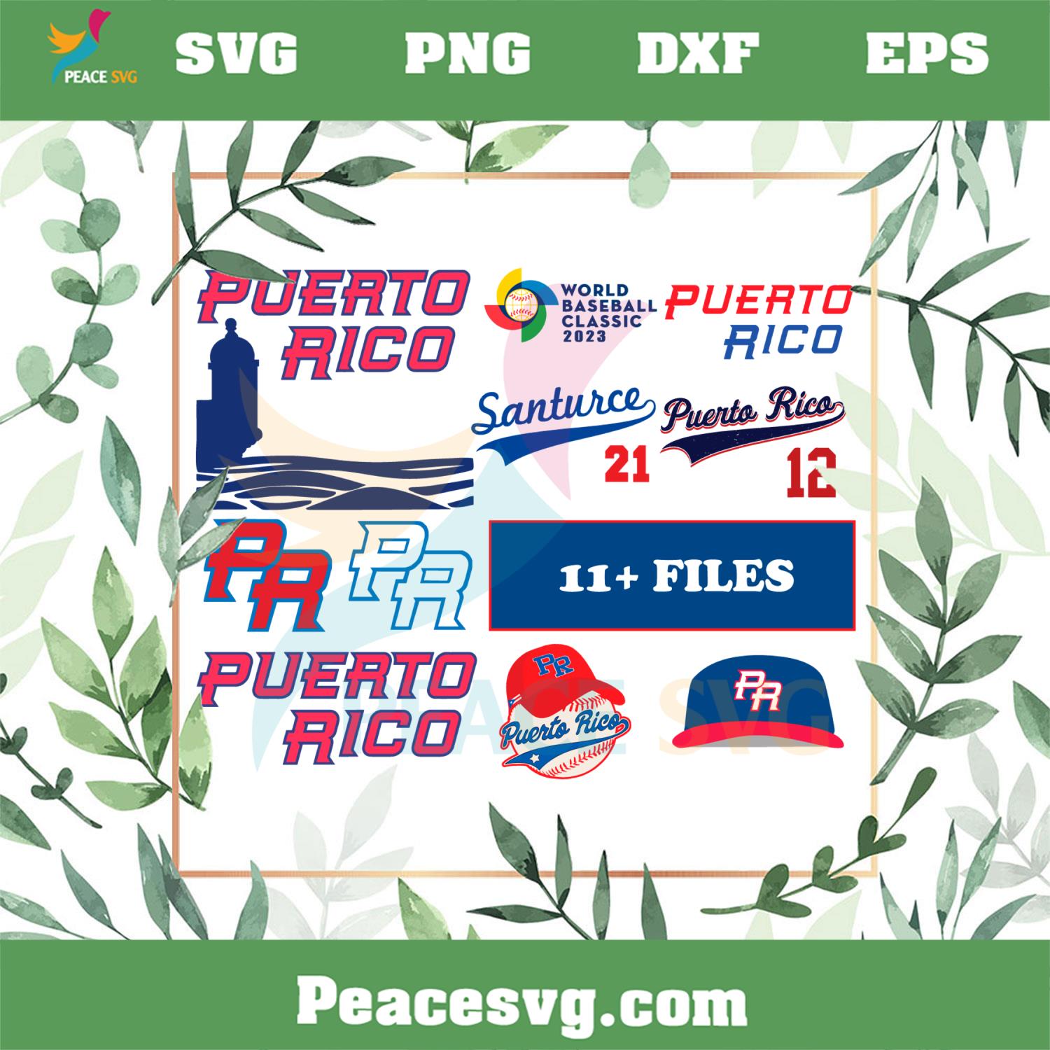 Puerto Rico World Baseball Classic Bundle SVG Cutting Files
