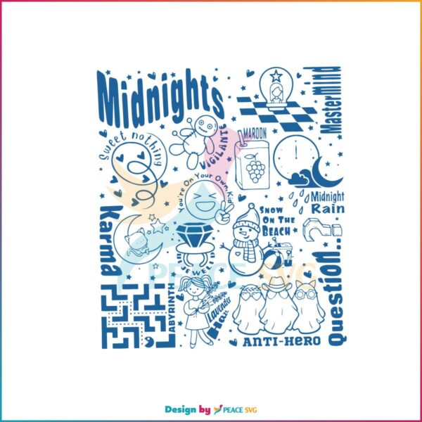 Youth Midnights Track List Taylor Swift Fans SVG Cutting Files