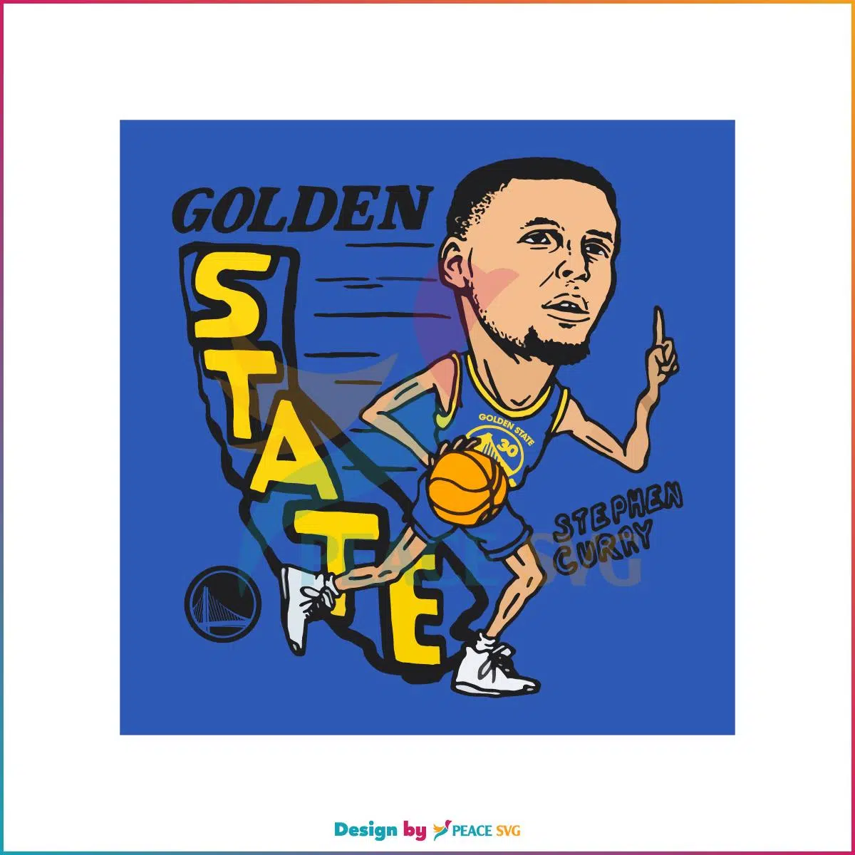 Stephen Curry Royal Golden State Warriors SVG Cutting Files
