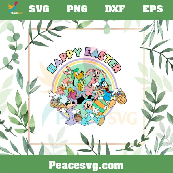 Disney Happy Easter Day Mickey And Friend Easter Bunny Cosplay Svg
