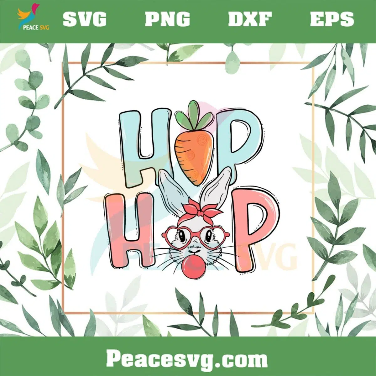 Hip Hop Easter Bunny Funny SVG Graphic Designs Files