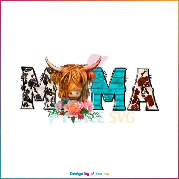 Mama Longhaired Cow Mama Cowboy Png Silhouette files