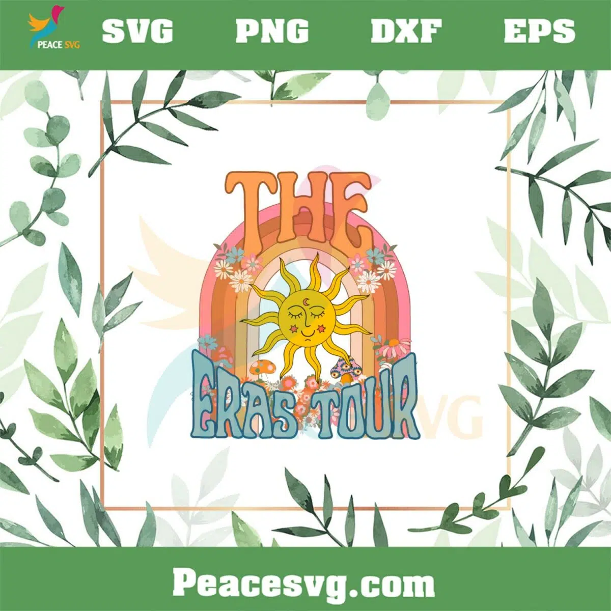 Grovy The Eras Tour Swiftie Grovy Floral Rainbow SVG Cutting Files