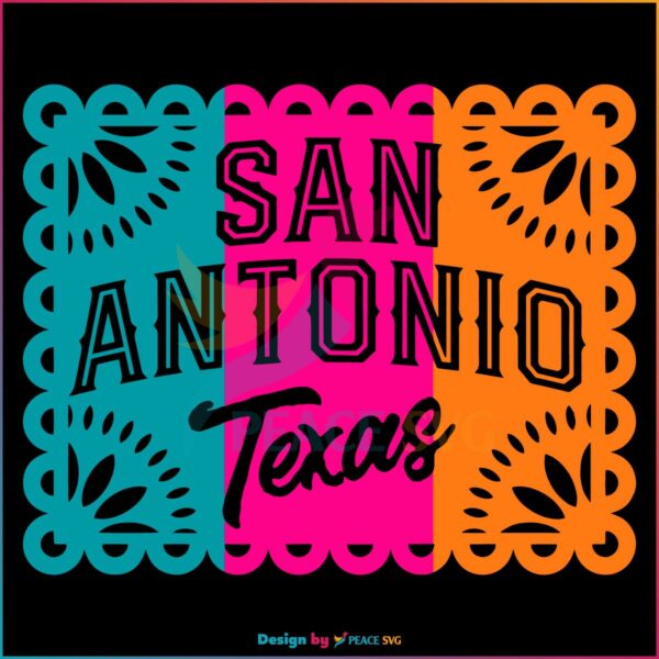 San Antonio Texas Papel Picado SVG Graphic Designs Files