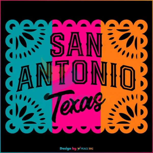 San Antonio Texas Papel Picado SVG Graphic Designs Files