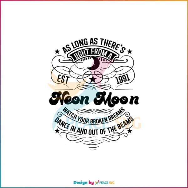 Neon Moon Retro Western Country Music SVG Cutting Files