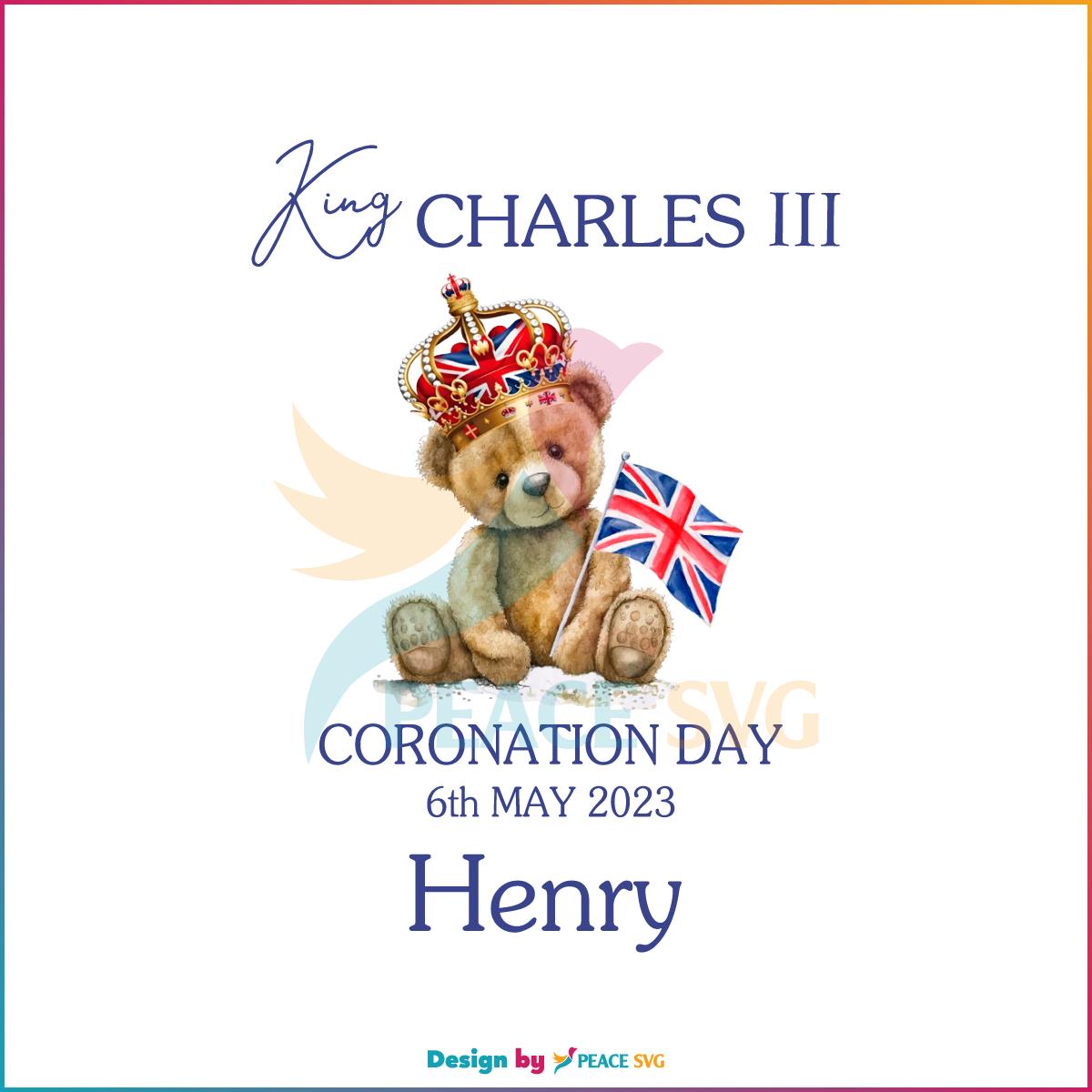 King Charles III Coronation Day Celebration Bear Png Silhouette files