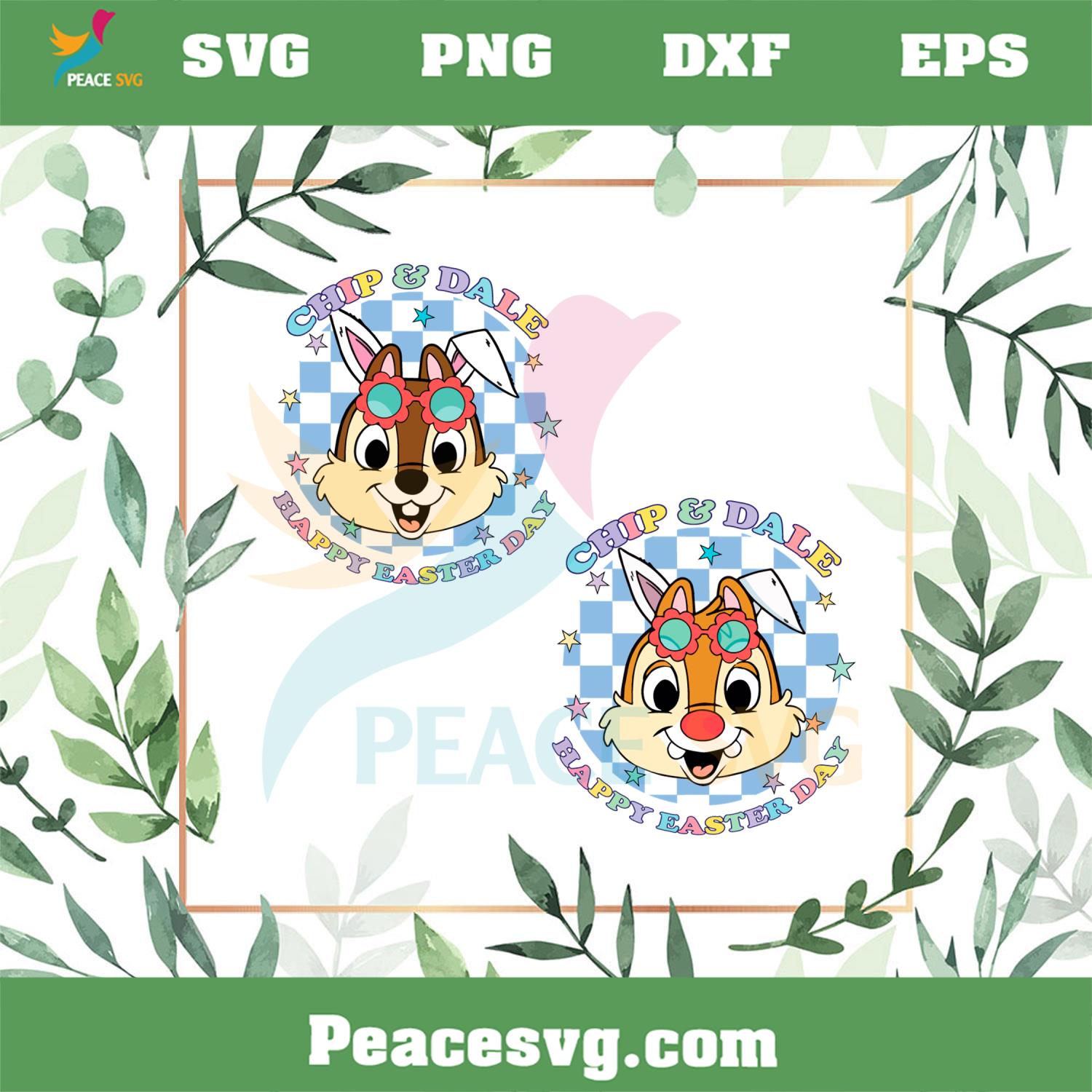 Chip And Dale Easter Day SVG Easter Day Disney Couple Svg
