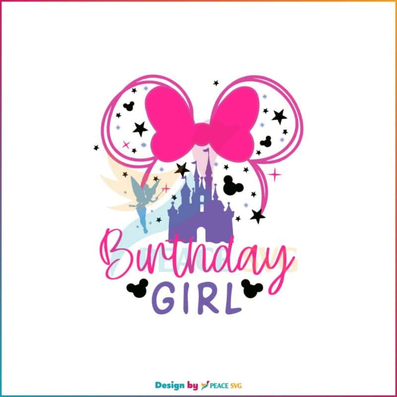 Disney Minnie Mouse Birthday Girl Best SVG Cutting Digital Files