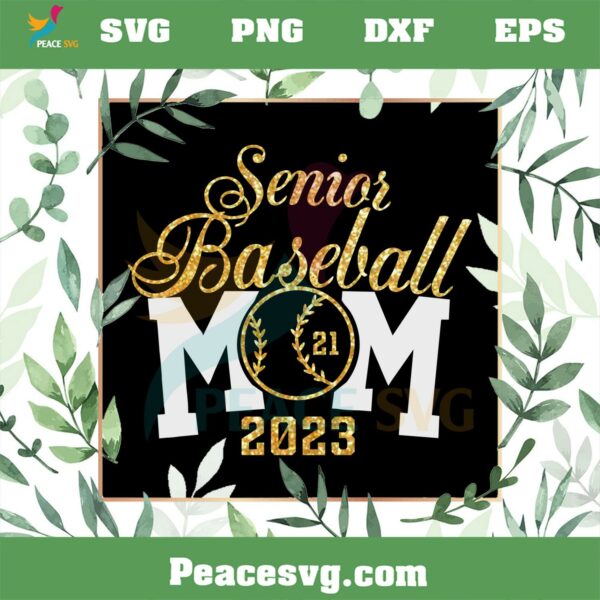 Senior Baseball Mom 2023 Png For Cricut Sublimation Files