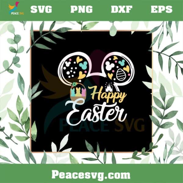 Disney Happy Easter Mickey Ear SVG Cute Disney Easter Bunny SVG