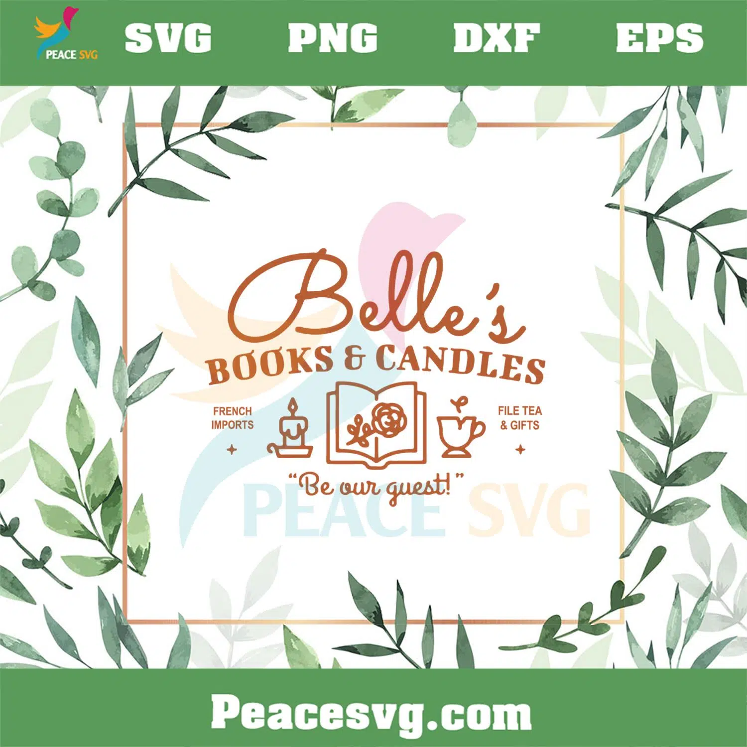 Belle’s Book And Candle Be Our Guest SVG Cutting Files