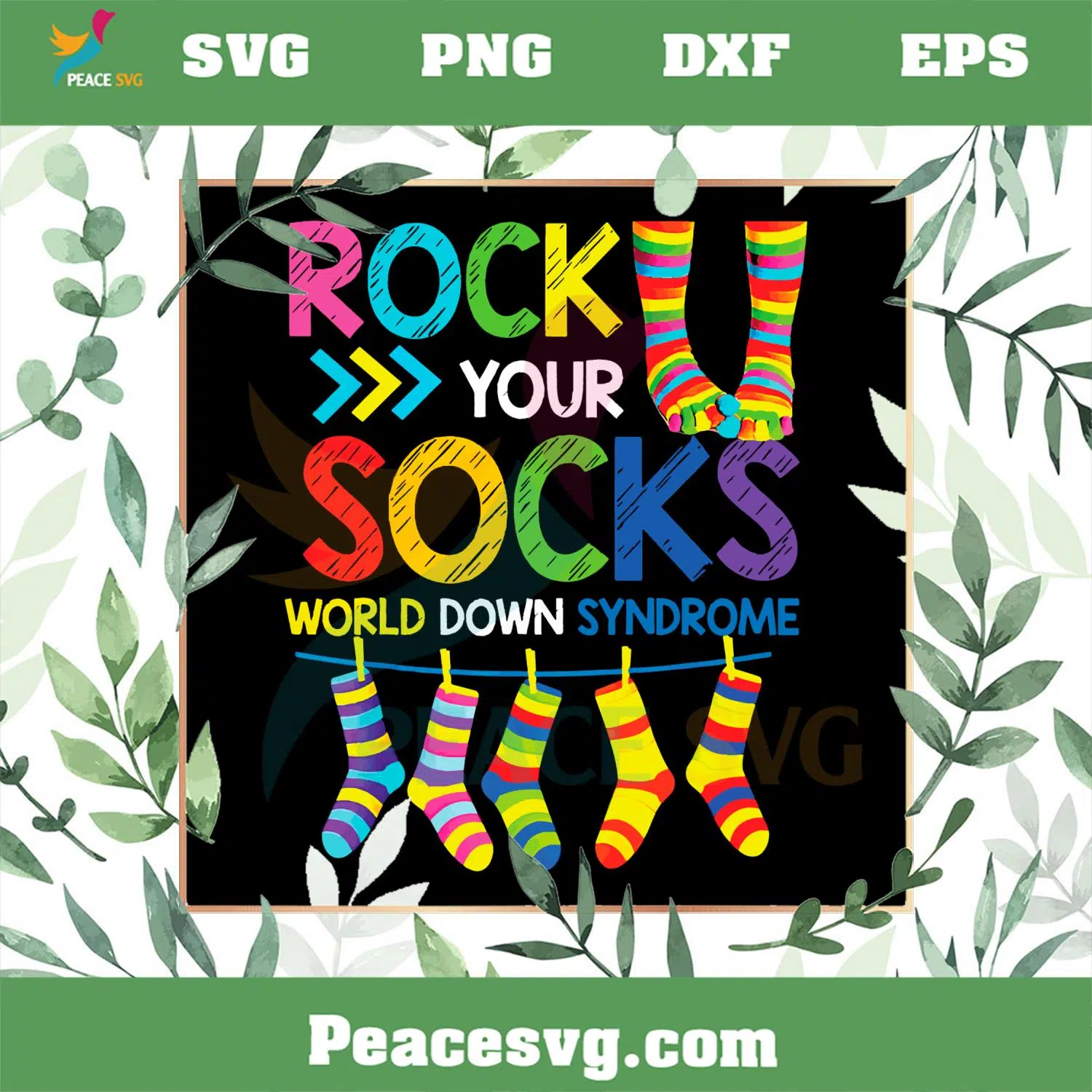 World Down Syndrome Day Rock Your Socks Awareness Svg Cutting Files