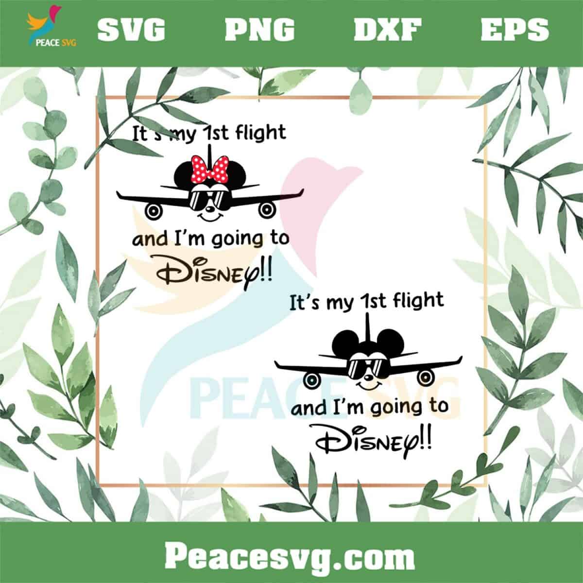 Disney Mickey And Minnie First Flight SVG Graphic Designs Files