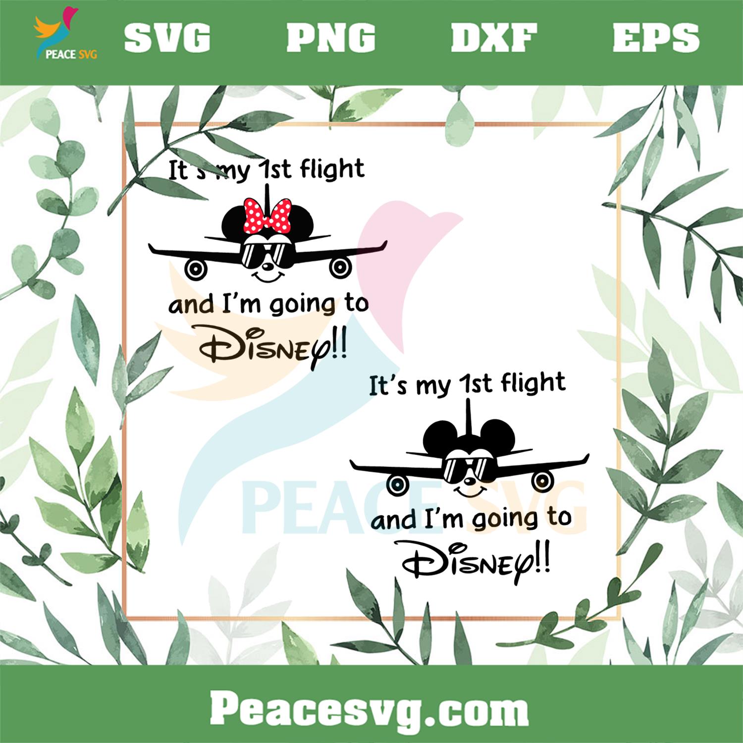 Disney Mickey And Minnie First Flight SVG Graphic Designs Files