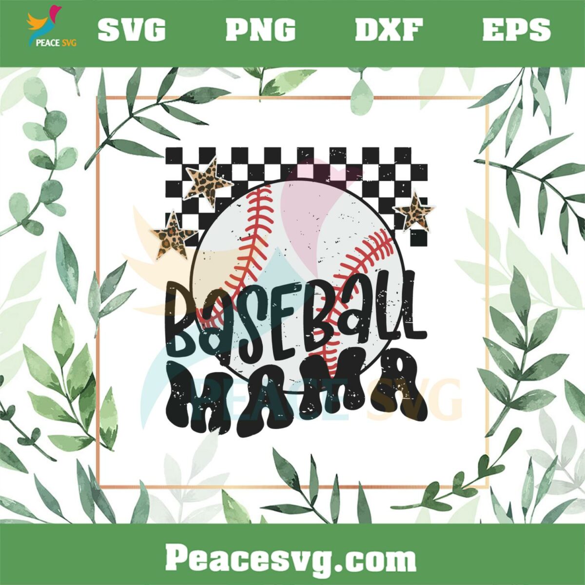 Baseball Mama Leopard SVG Files For Cricut Sublimation Files