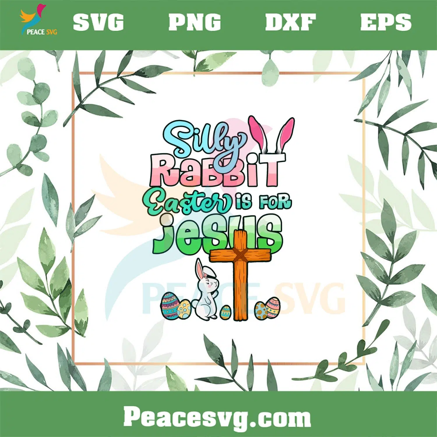 Funny Easter Day Silly Rabbit Easter Is For Jesus Christians Svg Cutting Files
