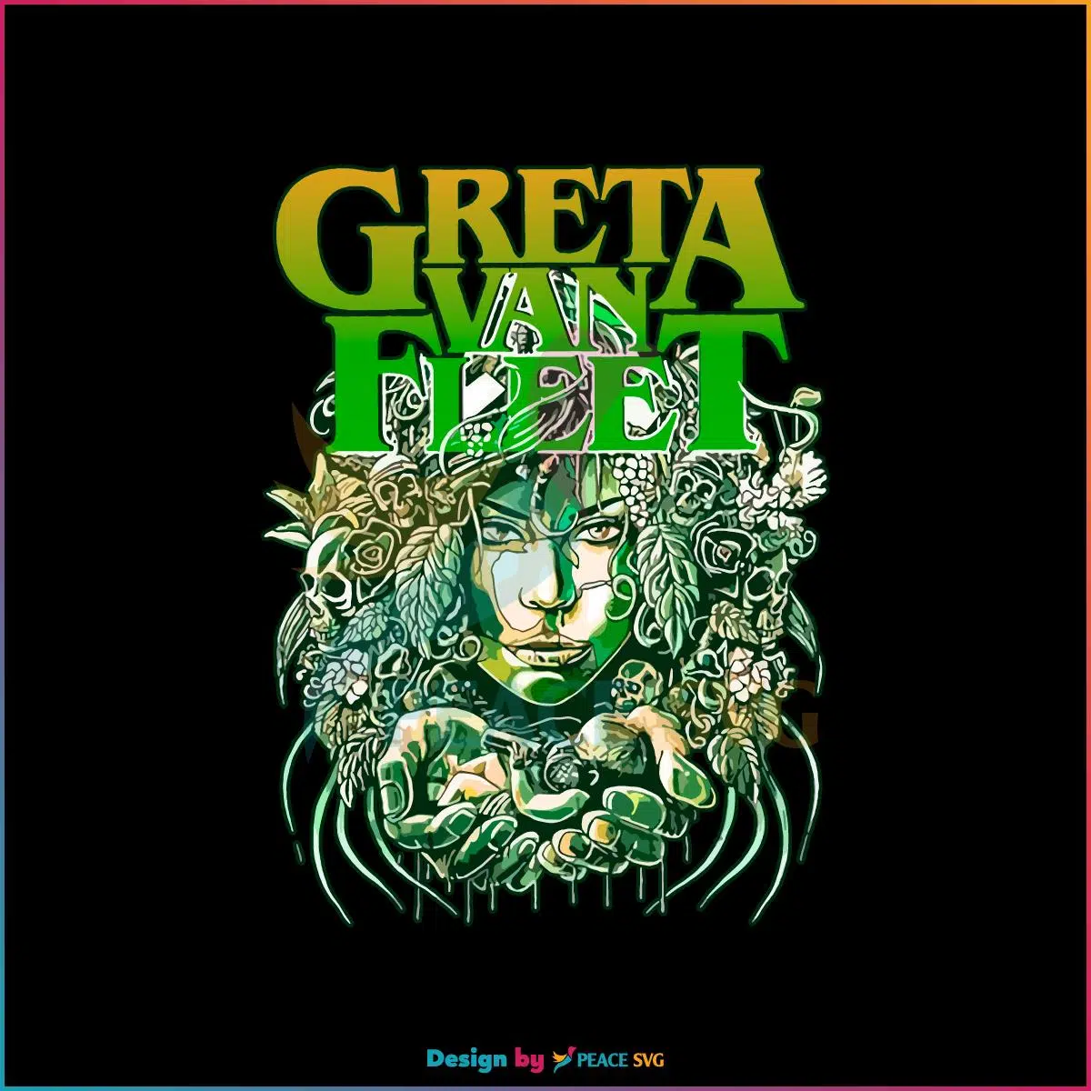 Dream In Gold Tour 2023 Greta Van Fleet Svg Cutting Files