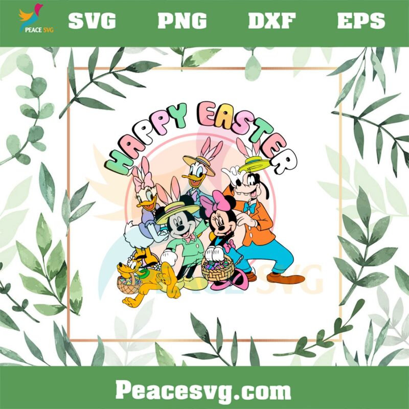Happy Easter Disney Family Easter Day SVG Cutting Files