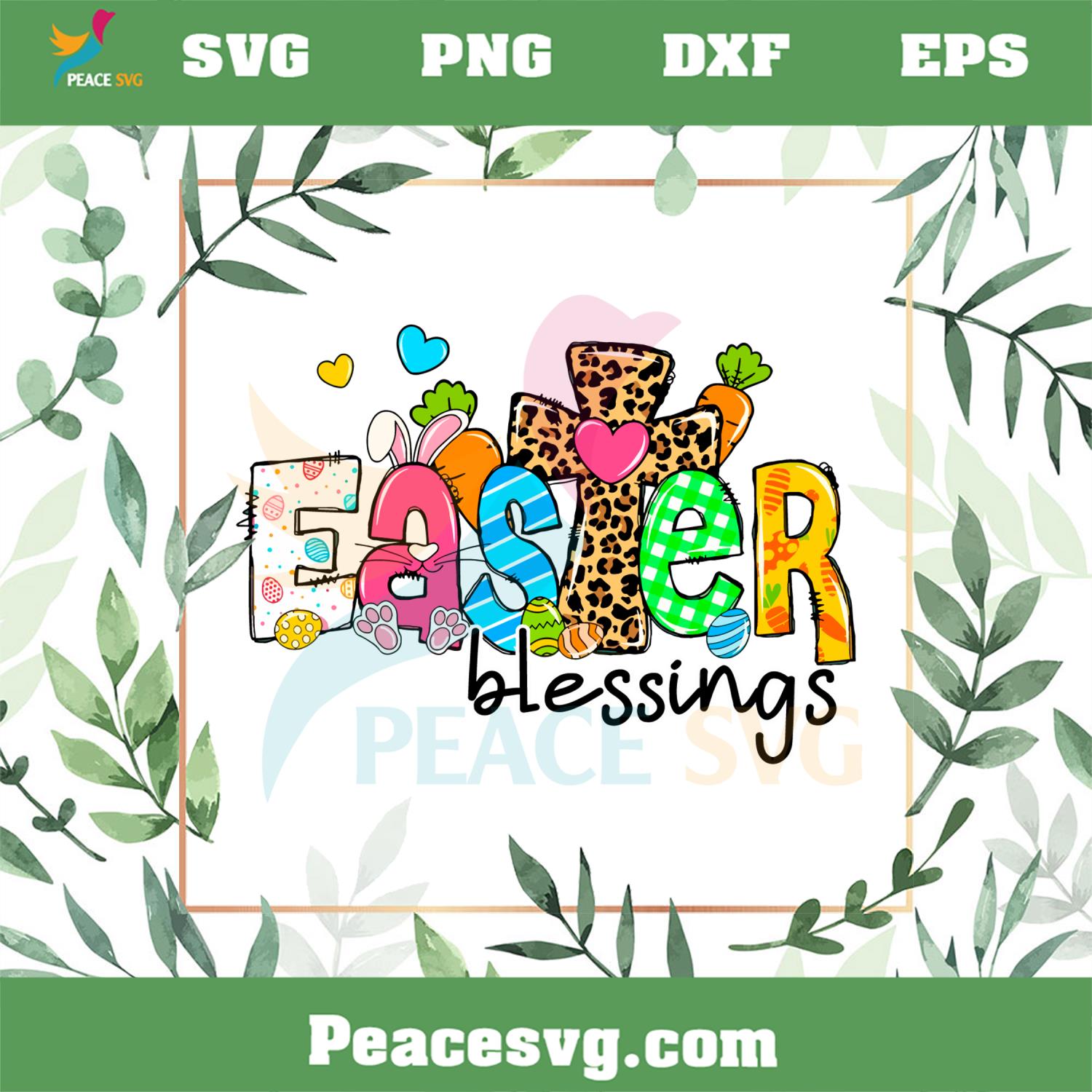 Retro Easter Blessings PNG Files for Cricut Sublimation Files