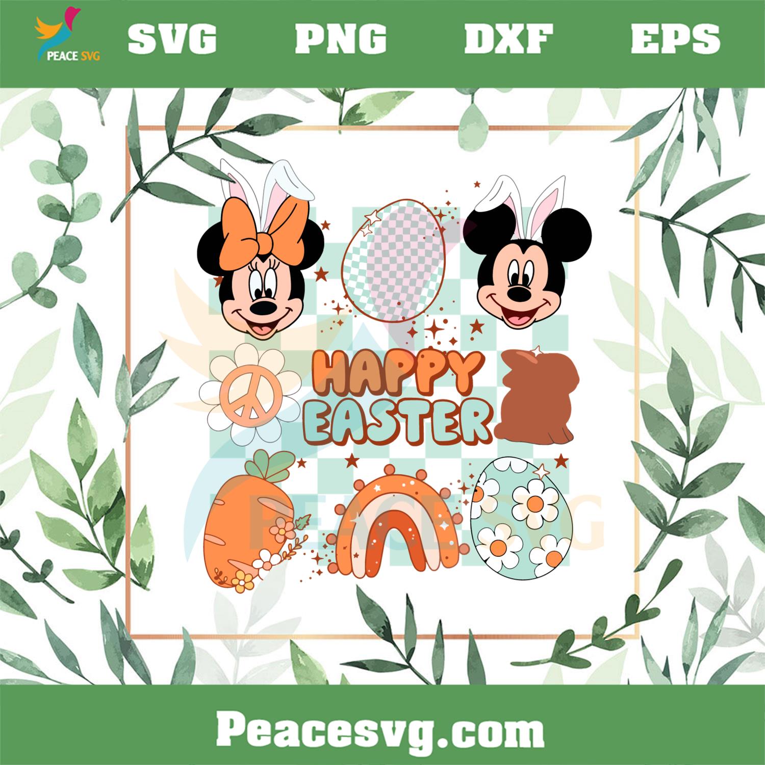 Happy Easter Magical Easter Egg Mickey And Minnie Easter Day Svg