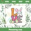 Easter Bunny Love Cute Bunny Easter Egg SVG Cutting Files