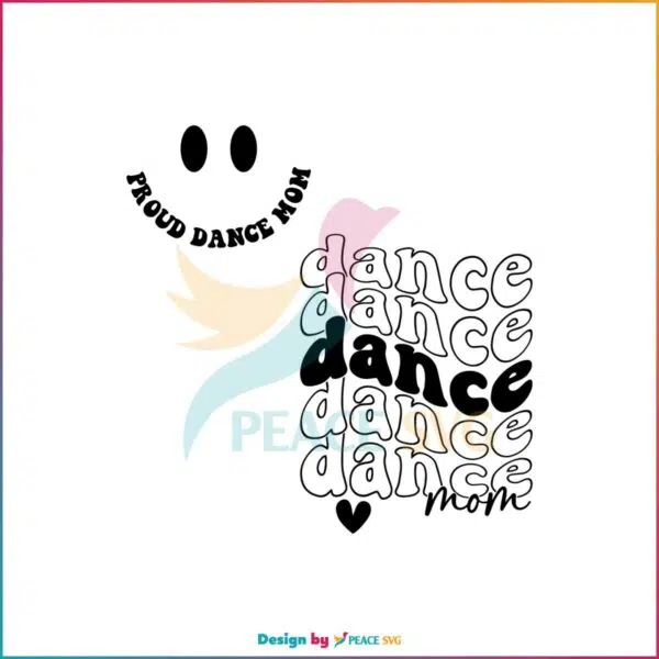 Groovy Dance Mom Proud Dance Mom SVG Graphic Designs Files