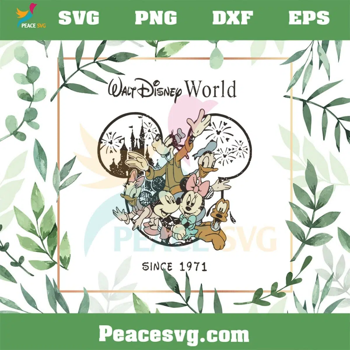 Comfort Retro Vintage Walt Disney World Est 1971 SVG Cutting Files