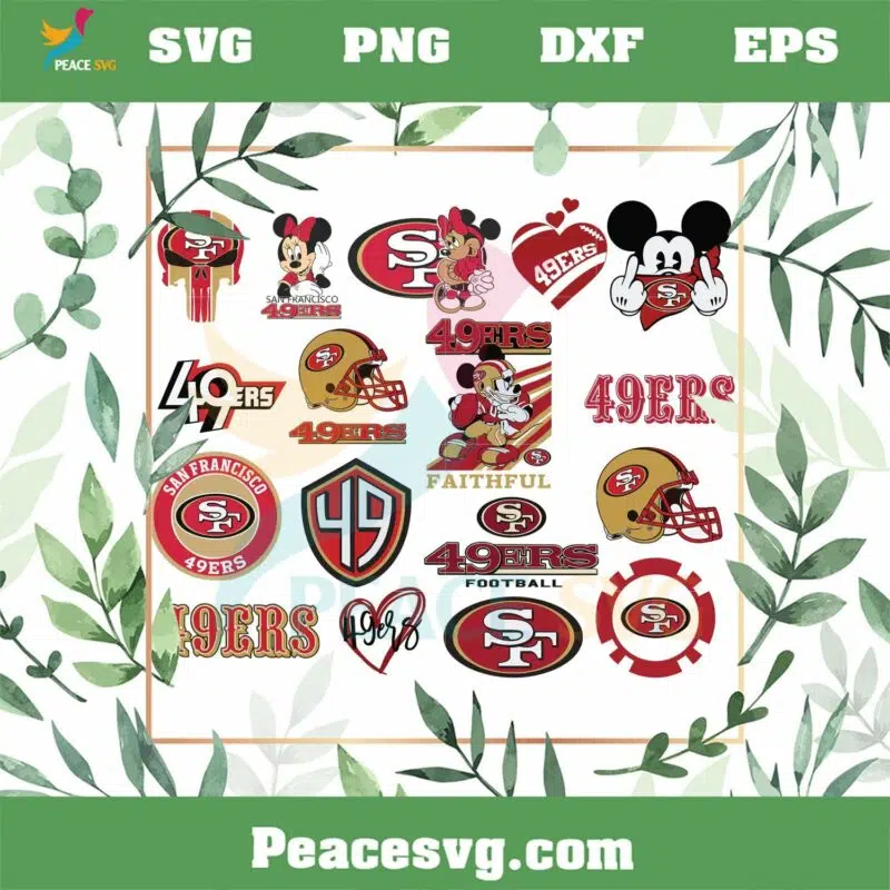Disney Minnie San Francisco 49Ers Logo Best SVG Digital Files