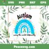 Autism Seeing The World Differently Autism Ribbon Rainbow SVG Cutting Files