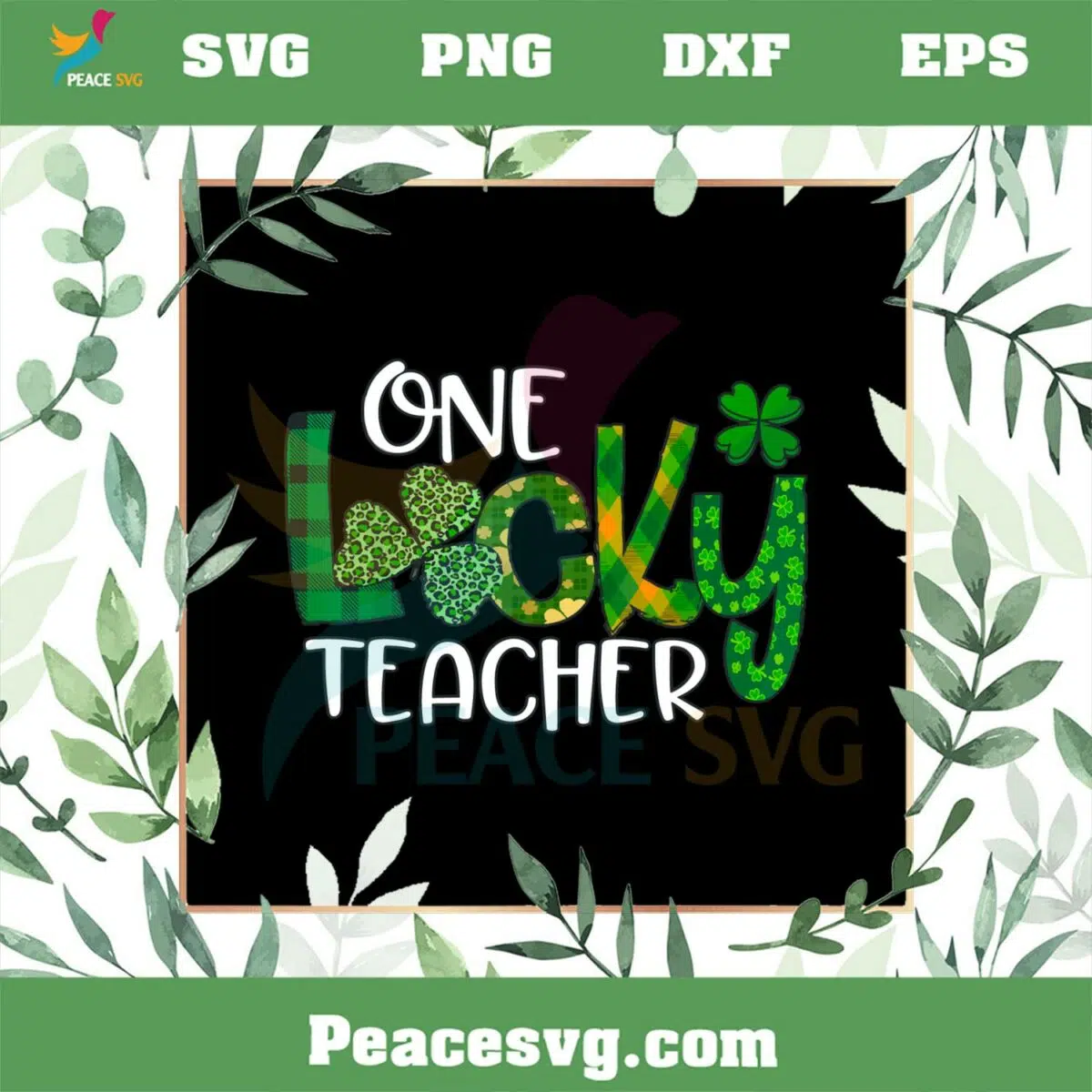 Shamrock One Lucky Teacher St Patrick’s Day School SVG Cutting Files