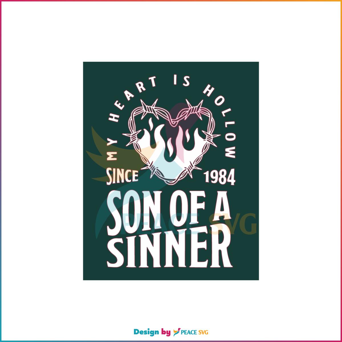 Son Of A Sinner Jelly Roll Vintage My Heart Is Hollow SVG Cutting Files