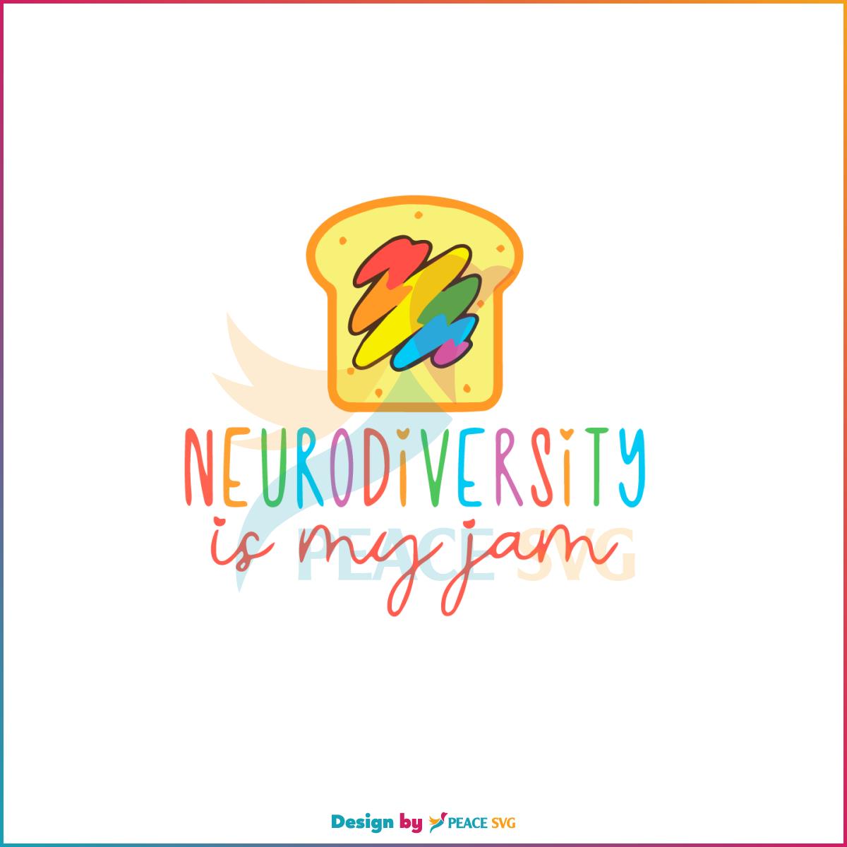 Neurodiversity Is My Jam Autism Acceptance Svg Cutting Files
