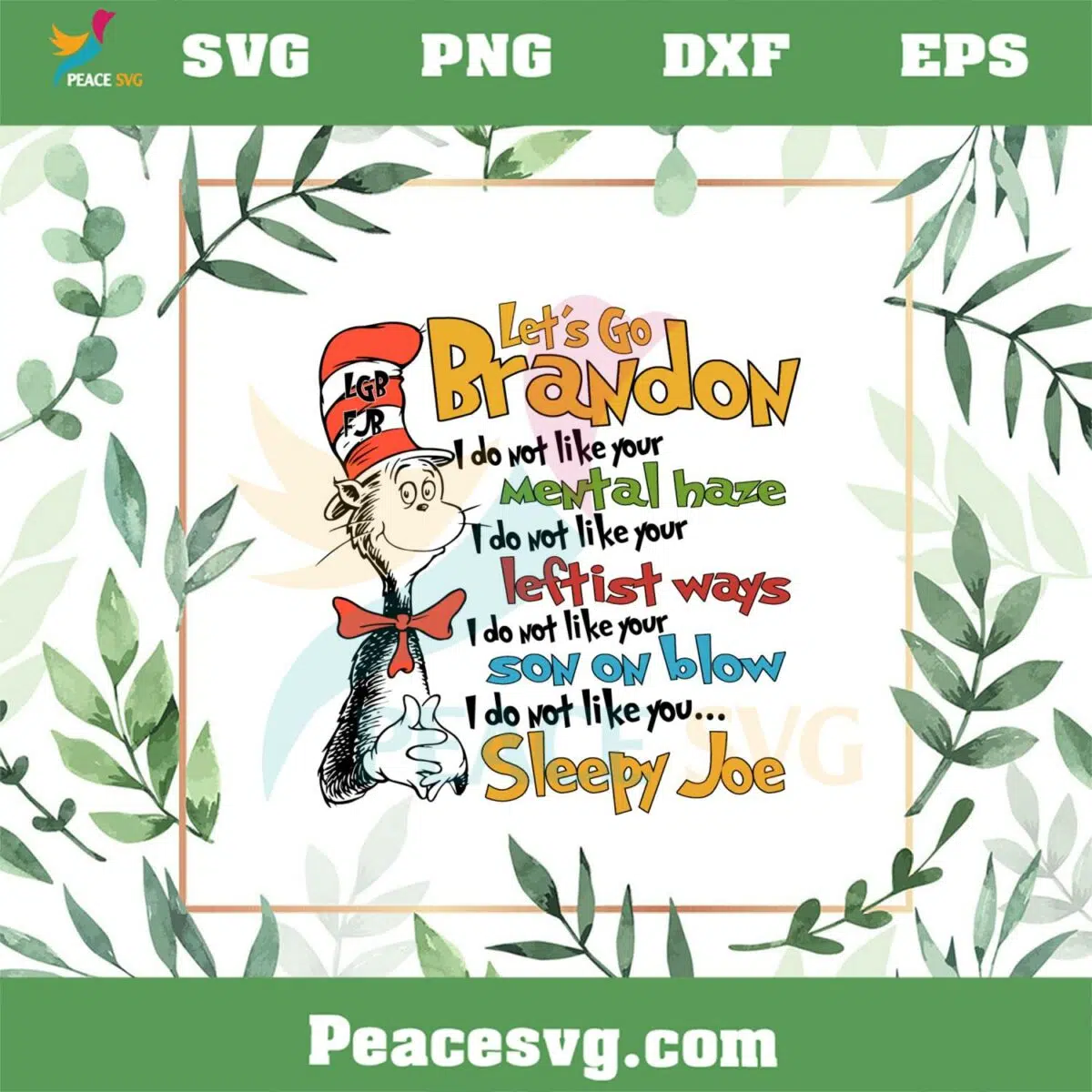 Dr Seuss Let’s Go Brandon Svg Graphic Designs Files