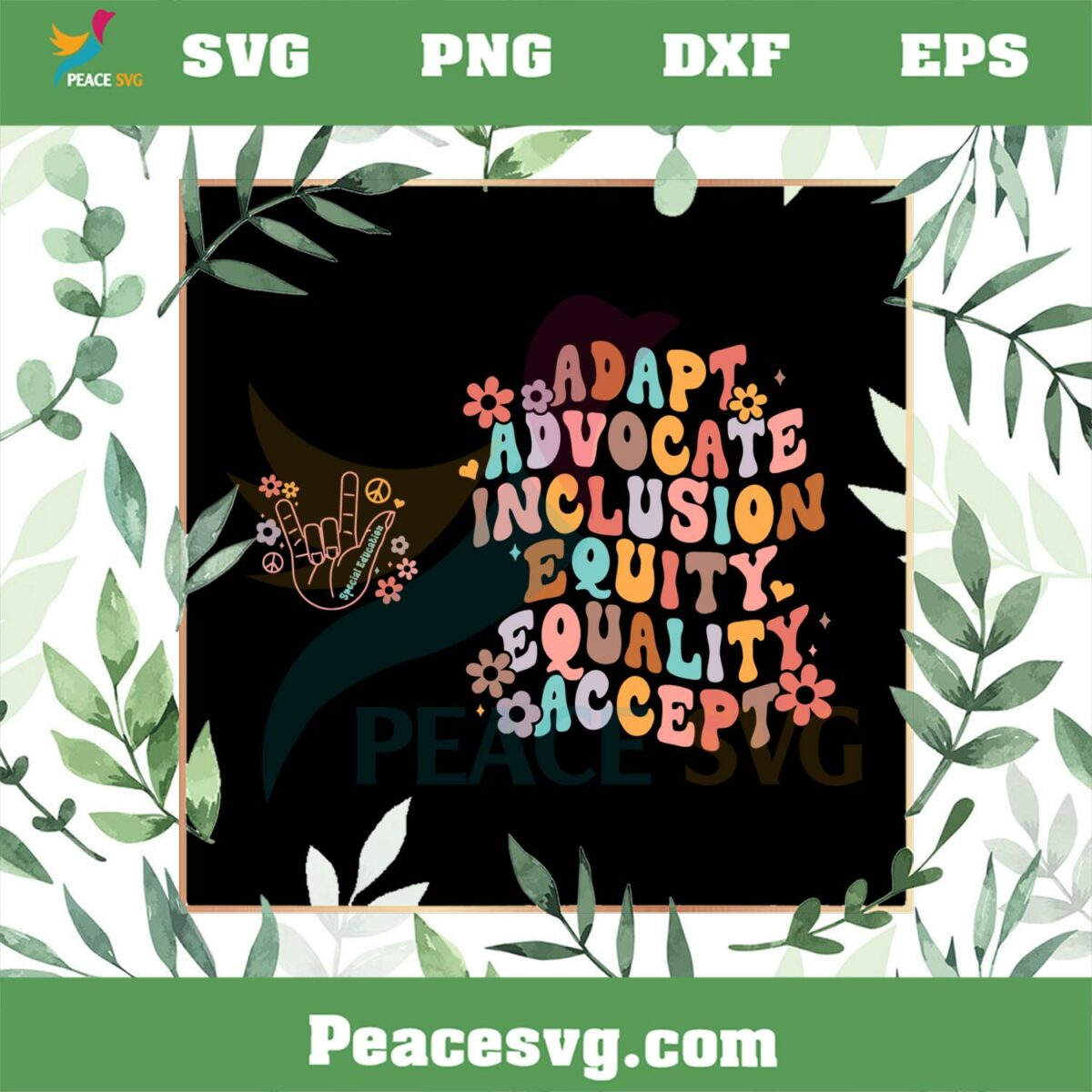 Groovy Special Education SVG Files for Cricut Sublimation Files