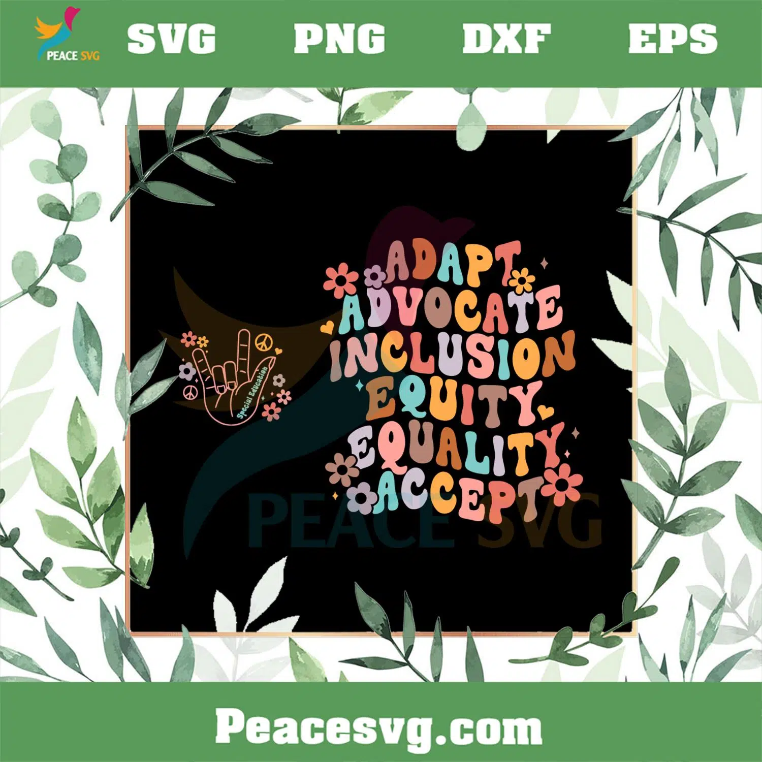 Groovy Special Education SVG Files for Cricut Sublimation Files